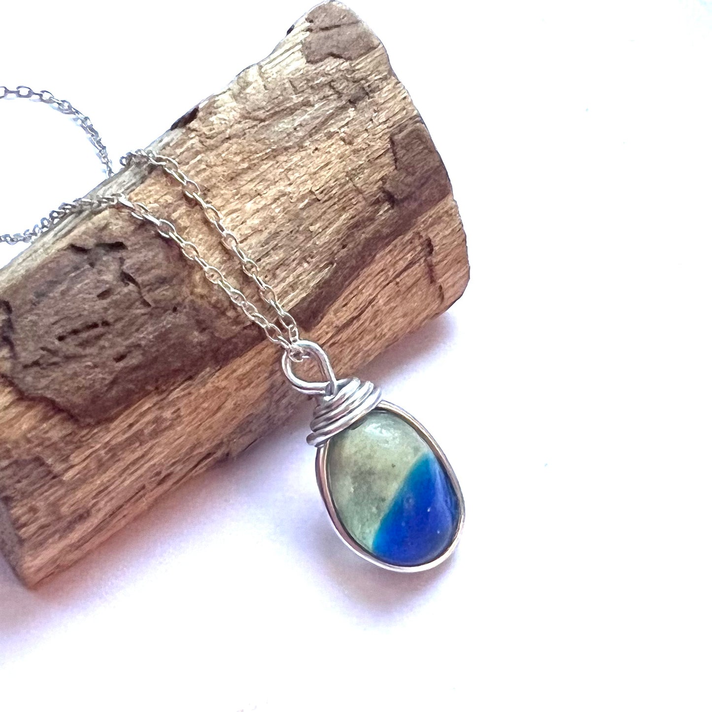 Two Tone Seaham Sea Glass Pendant