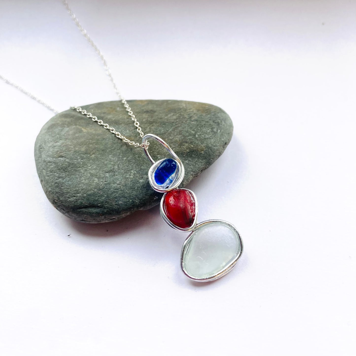 Three Piece Seaham Sea Glass Pendant