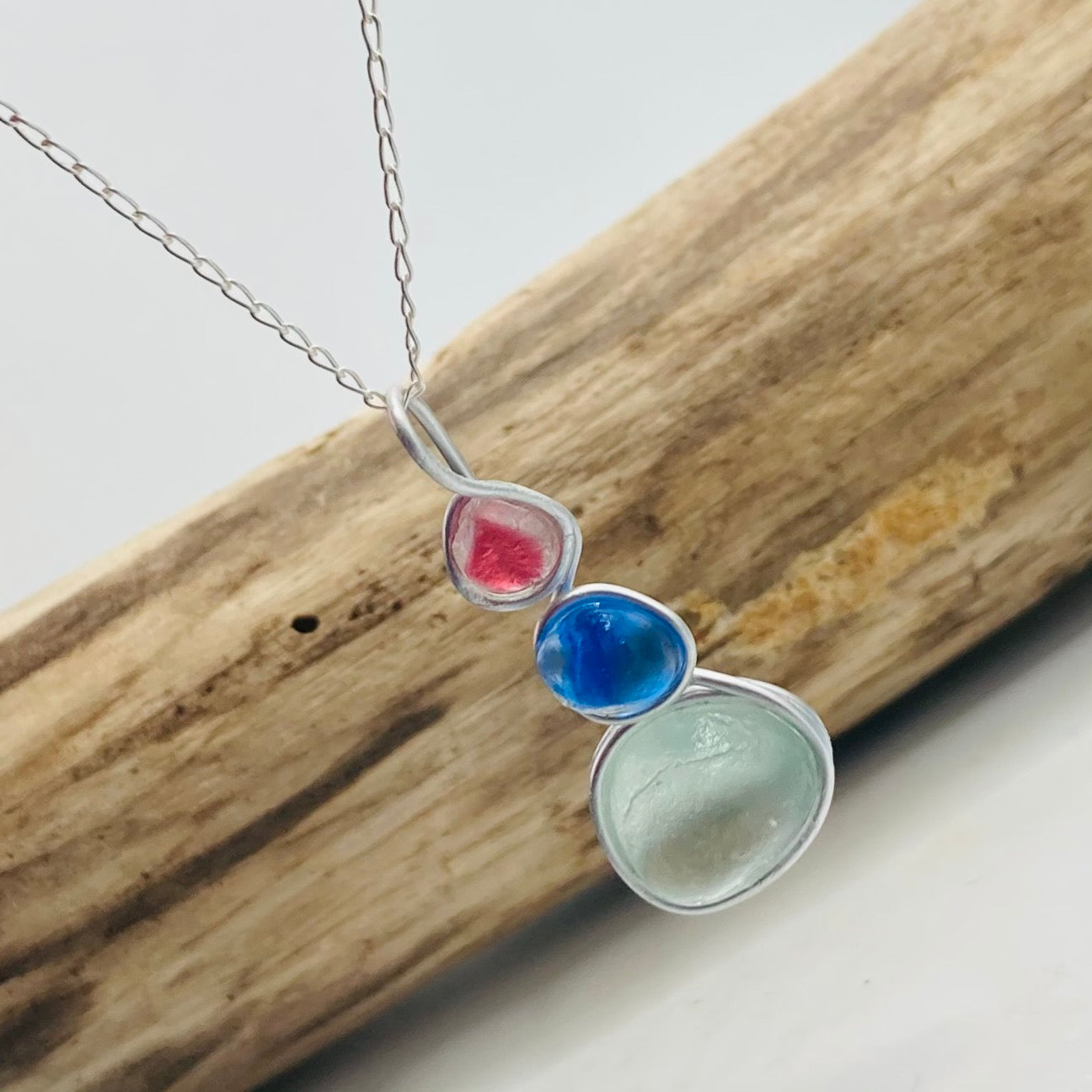 Three Piece Seaham Sea Glass Pendant